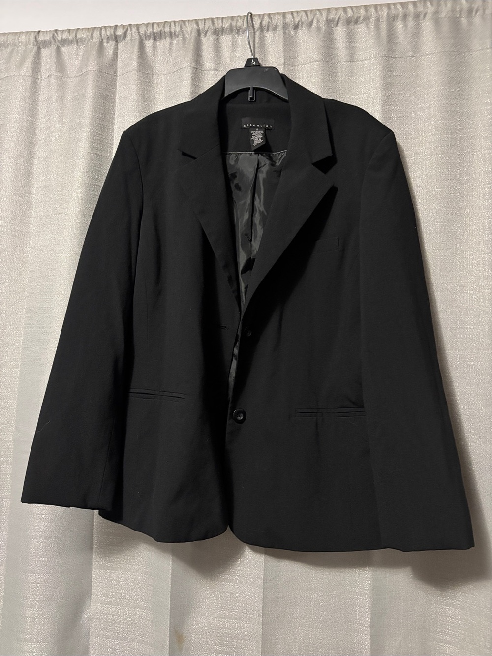 attention Black 2-Button Women's Blazer
